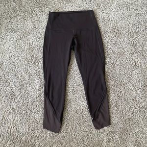 Lululemon Align cropped brown legging scalloped bottom size 6